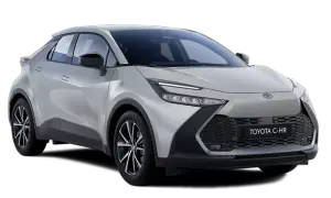 Nowy Toyota C-HR w kolorze srebrnym. Zastanawiasz się, co oznacza CNG i hybryda? To przyszłość motoryzacji!