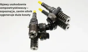 Trzy pompowtryskiwacze na białym tle. Rozpoznaj objawy uszkodzenia pompowtryskiwaczy, zanim silnik wygeneruje duże koszty.