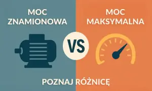 Porównanie: moc znamionowa silnika z ikoną vs. moc maksymalna z licznikiem. Poznaj różnicę!