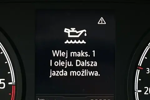 Kontrolka oleju z falą informuje: "Wlej maks. 1 l oleju. Dalsza jazda możliwa.
