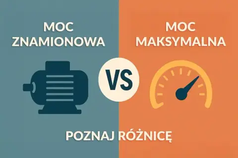 Porównanie: moc znamionowa silnika z ikoną vs. moc maksymalna z licznikiem. Poznaj różnicę!