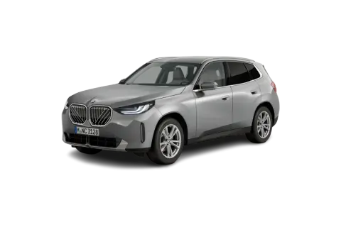 Srebrny BMW X3 na czarnym tle. Sprawdź aktualną bmw x3 cena i dostępne konfiguracje.