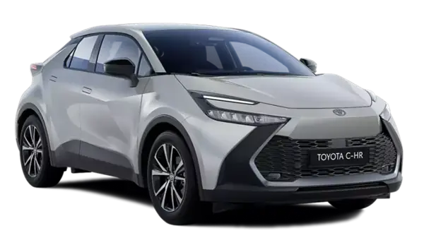 Nowy Toyota C-HR w kolorze srebrnym. Zastanawiasz się, co oznacza CNG i hybryda? To przyszłość motoryzacji!