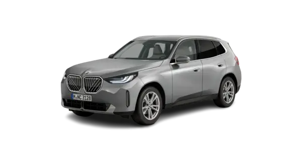 Srebrny BMW X3 na czarnym tle. Sprawdź aktualną bmw x3 cena i dostępne konfiguracje.