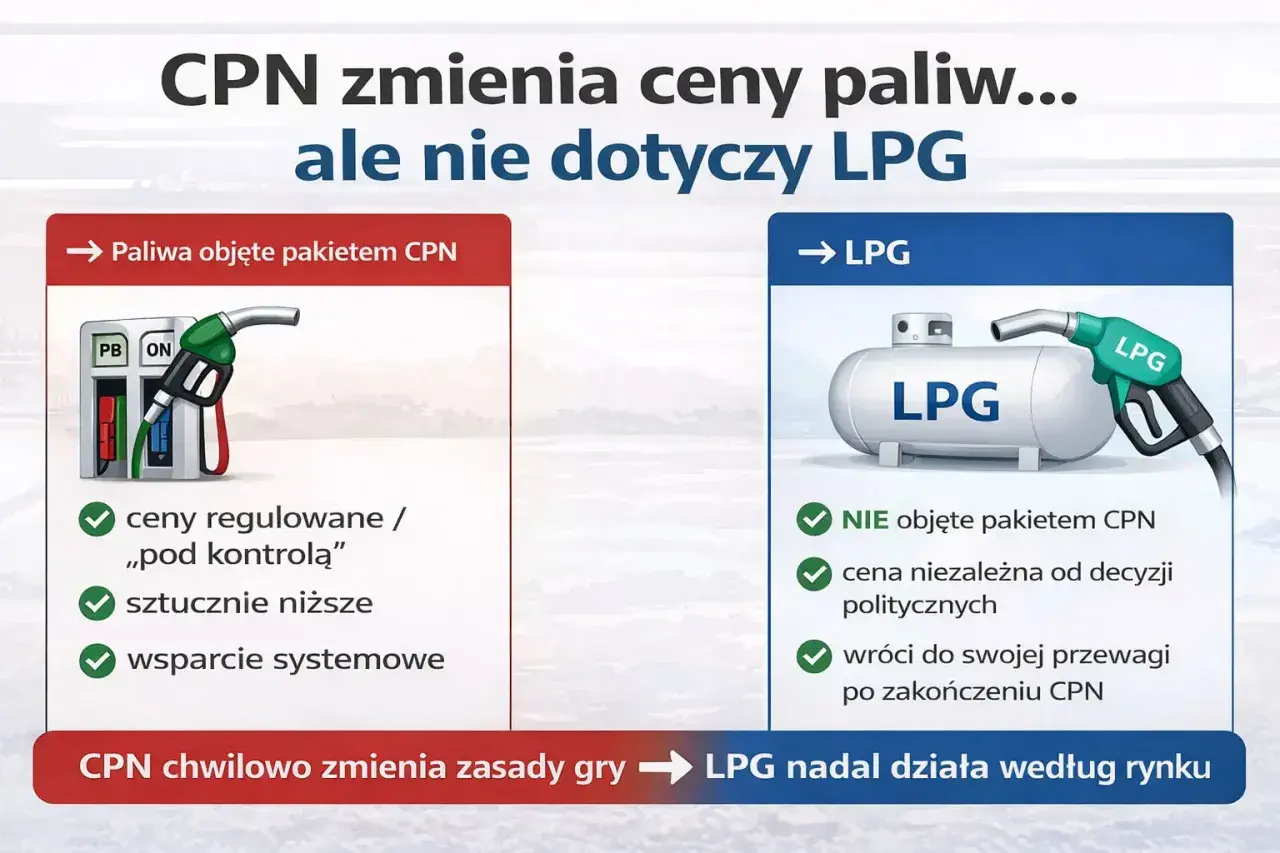 CPN zmienia ceny paliw, ale nie dotyczy to LPG. Aktualne ceny gazu LPG pozostają niezależne od decyzji politycznych.