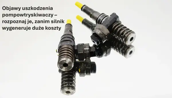 Trzy pompowtryskiwacze na białym tle. Rozpoznaj objawy uszkodzenia pompowtryskiwaczy, zanim silnik wygeneruje duże koszty.